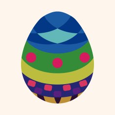 easter egg flat icon elements background eps10 N39