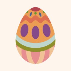 easter egg flat icon elements background eps10 N40