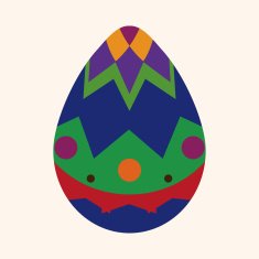 easter egg flat icon elements background eps10 N42