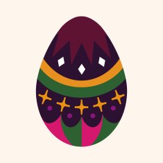 easter egg flat icon elements background eps10 N43