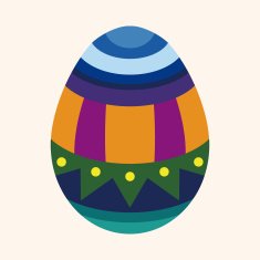 easter egg flat icon elements background eps10 N44