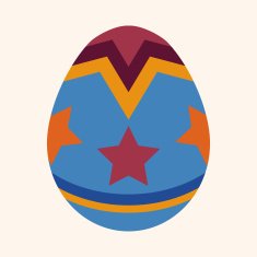 easter egg flat icon elements background eps10 N48