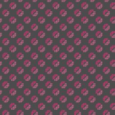 Colored geometrical pattern with pink dotted lips