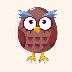 bird owl cartoon theme elements vector eps N8