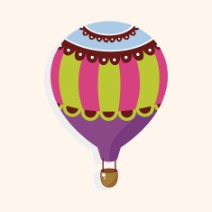 style hot air ballon theme elements vector eps N154