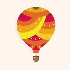 style hot air ballon theme elements vector eps N155