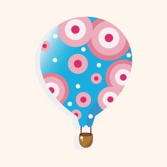 style hot air ballon theme elements vector eps N159