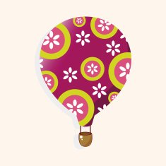 style hot air ballon theme elements vector eps N160