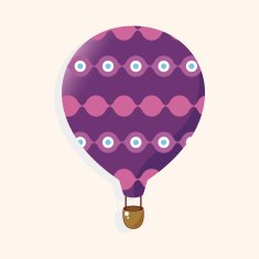 style hot air ballon theme elements vector eps N162