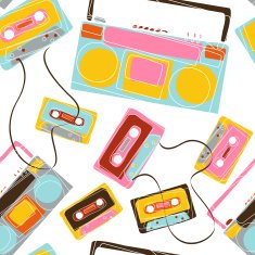 music seamless pattern N20