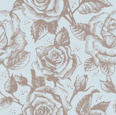 Seamless Floral Pattern with Roses N20