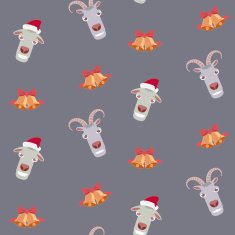 Year of goat 2015 cartoon seamless pattern Vector background