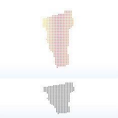 Map of USA Vermont State with Dot Pattern