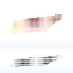 Map of USA Tennessee State with Dot Pattern