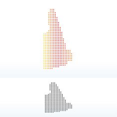 Map of USA New hampshire State with Dot Pattern