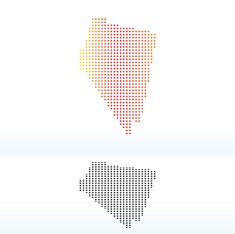 Map of USA Nevada State with Dot Pattern