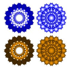 Abstract flowers on white