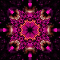 Symmetrical fractal pattern with shiny strips Collection - rhinestones N3