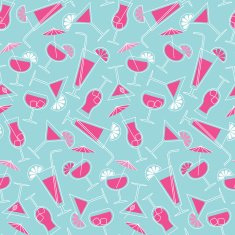 Cocktails seamless background