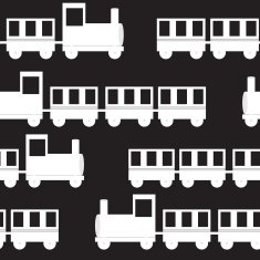 Children's Train Seamless Pattern Vector Illustration N2