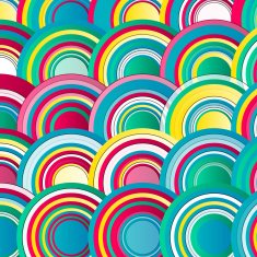 Vector Abstract Drawn Colorful Circles Background N3