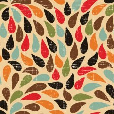 Seamless abstract retro drops pattern N3