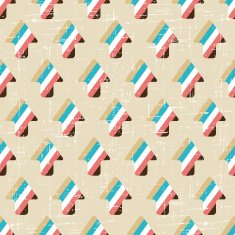 Seamless pattern with old scratched arrows