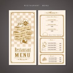 retro restaurant menu design