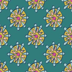 Yellow Wheels Pattern N2