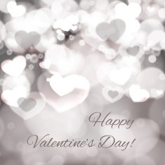 Abstract Glow Soft Hearts for Valentines Day
