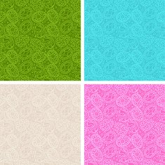 Happy Easter egg seamless patterns set