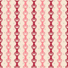 Vector seamless pattern of Valentine's Day in retro style
