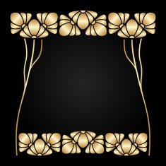 Vector art nouveau frame N3
