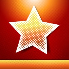 Christmas and New year holidays vector card with star