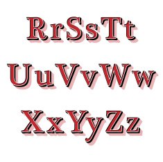 Retro Style Alphabet N6