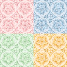 Seamless oriental flora pattern