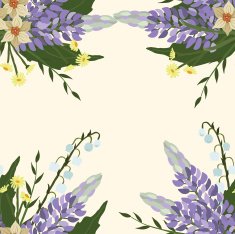 vector pattern with different flowers N12