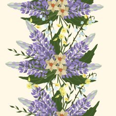 vector pattern with different flowers N13