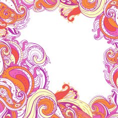 Paisley patterned frame