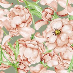 Vintage background with watercolor wild roses