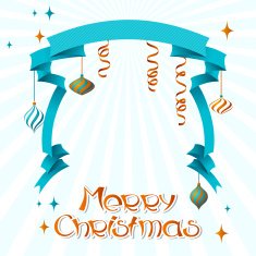 Vector Merry Christmas background in retro style