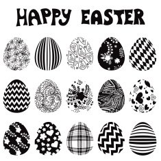 Easter egg set Silhouette