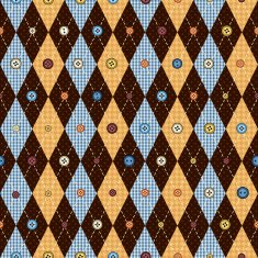 Classic argyle pattern in patchwork style