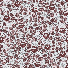 Seamless pattern with small owls N2