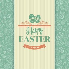 Easter greeting card Holiday typography