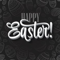 Easter greeting card Holiday typography N2