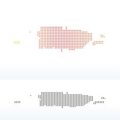 Map of Freely Associated State Puerto Rico with Dot Pattern