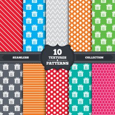 Sale gift box tag icons Discount symbols N24