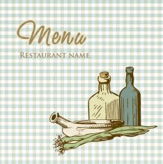 Restaurant or wine bar menu design Seamless vector illustration