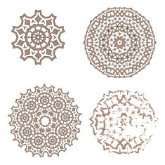 Lace floral colorful ethnic ornament N11